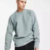 Champion Reverse Weave Small Logo Sweatshirt - Mid Blue