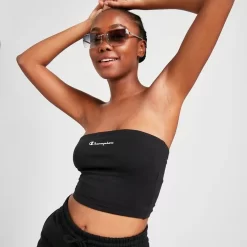 Champion Script Bandeau Top - Black
