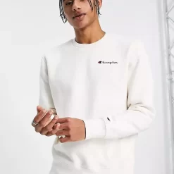 Champion Small Logo Sweatshirt Ecru - White