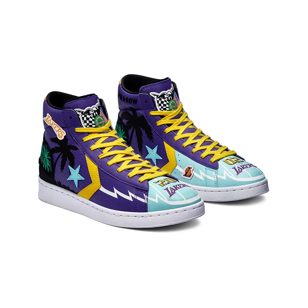 Chinatown Market X Converse Pro Lakers Championship Jacket Hi Violet - Image 2