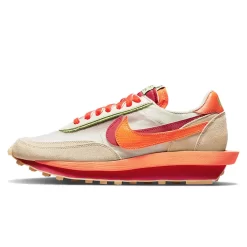 CLOT X Sacai X Nike LDWaffle Net Orange Blaze