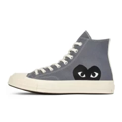 Comme Des Garcons Play X Converse Chuck Taylor All Star 70 Hi Grey