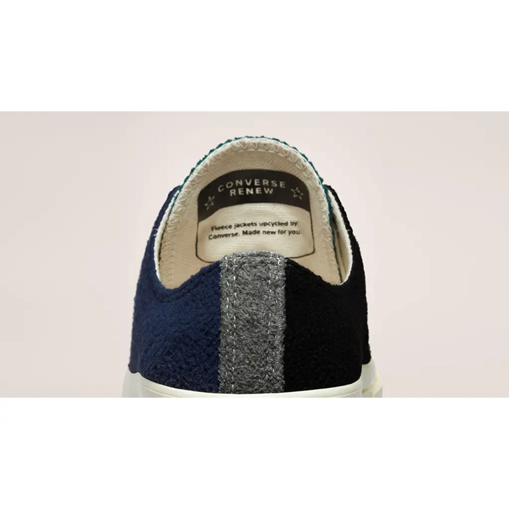 Converse Chuck 70 Renew Fleece Low Black Blue Green - Image 6