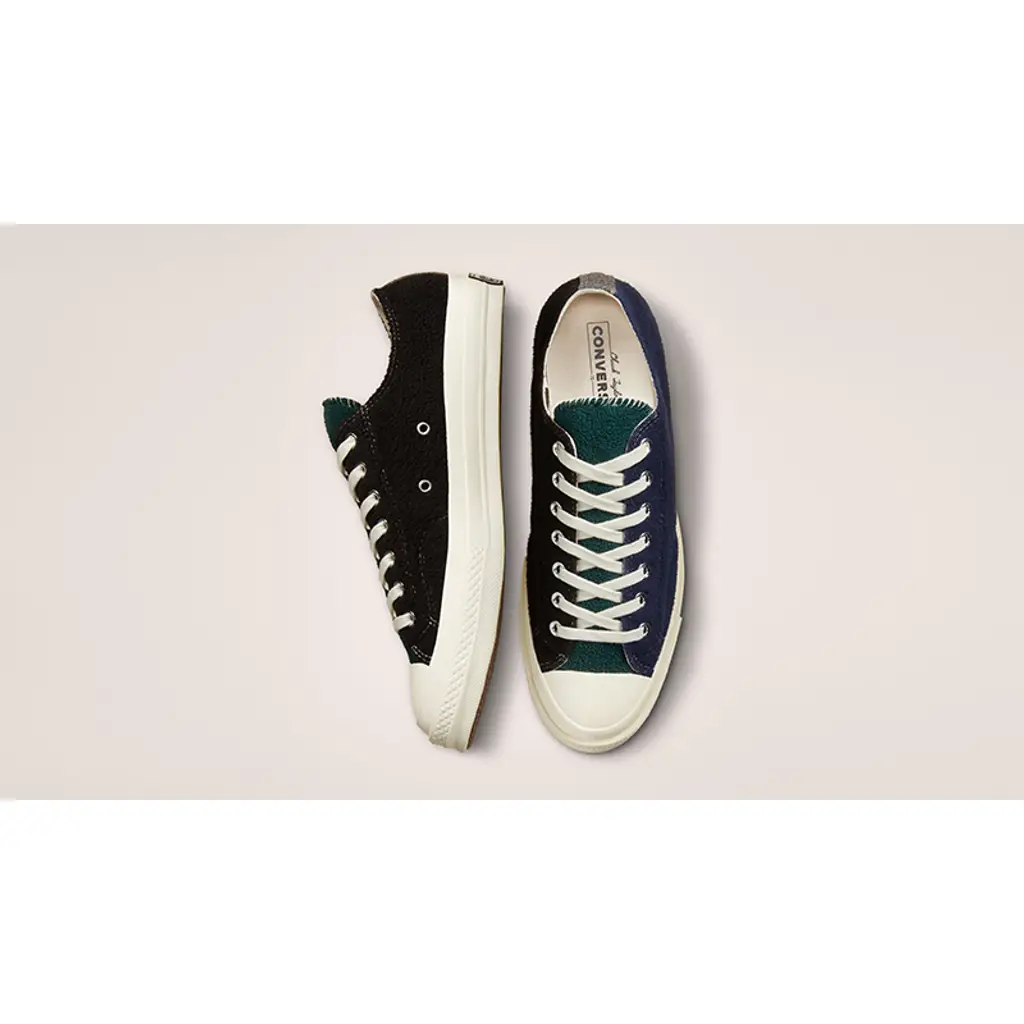 Converse Chuck 70 Renew Fleece Low Black Blue Green - Image 4