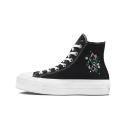 Converse Chuck Taylor Embroidered Crystals Lift Platform High Black