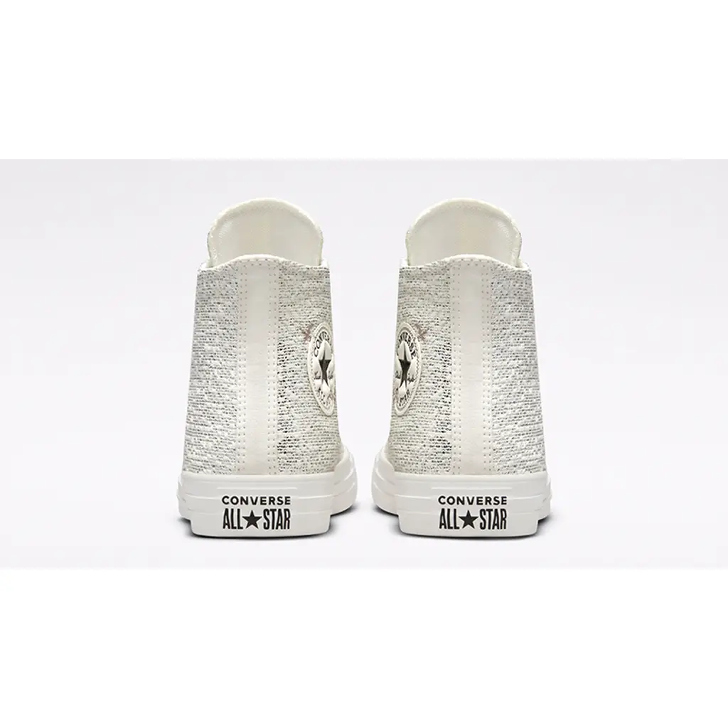 Converse Chuck Taylor Metallic Shimmer Hi White Silver - Image 5