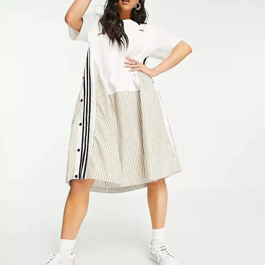 Dry Clean Only X Adidas Originals Jersey T-Shirt Dress - White - Image 4