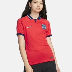 England 2022/23 Stadium Away Nike Dri-FIT Football Shirt Womens - Challenge Red