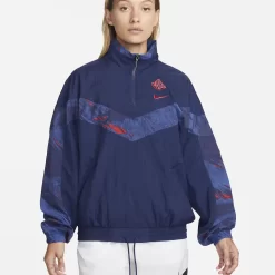 England Nike Pullover Woven Jacket - Blue Void