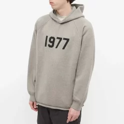 Fear Of God ESSENTIALS 1977 Knitted Hoodie - Dark Oatmeal