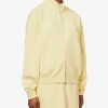 Fear Of God ESSENTIALS Brand-Patch Cotton-Blend Zip Sweatshirt - Canary