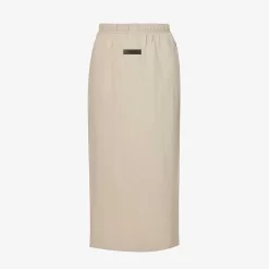 Fear Of God ESSENTIALS Brand-Tab Cotton Midi Skirt - Smoke