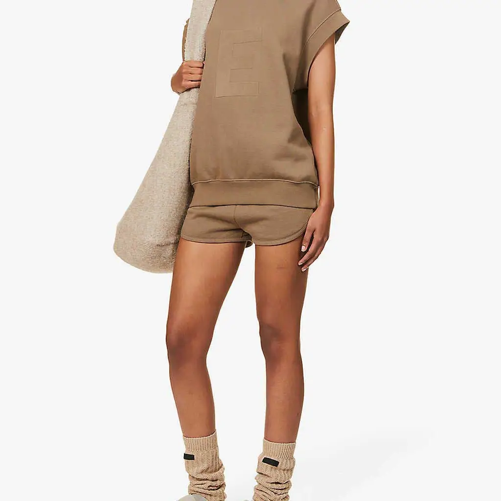 Fear Of God ESSENTIALS High Neck Cotton Top - Wood - Image 5