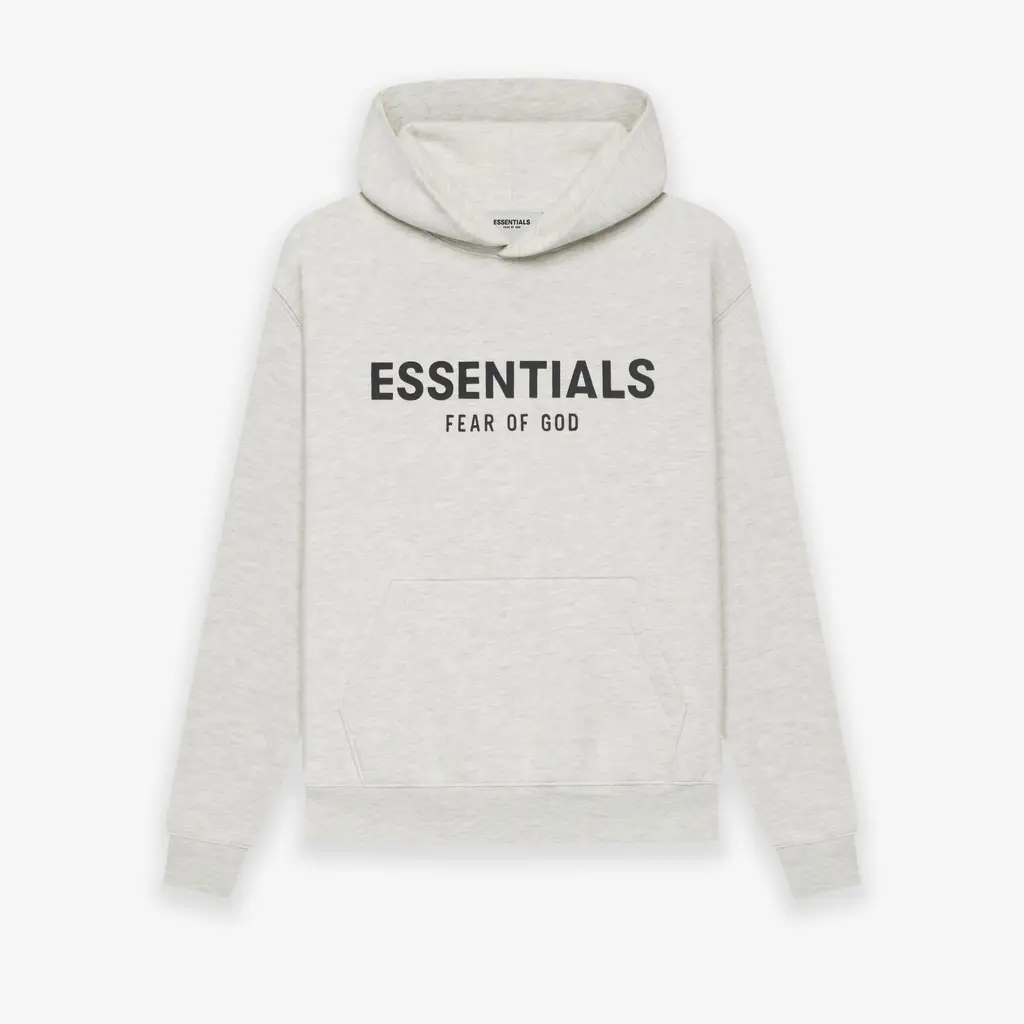 Fear Of God ESSENTIALS Kids Pull-Over Hoodie - Light Heather Oatmeal