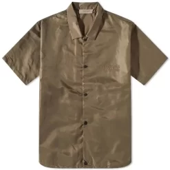 FEAR OF GOD ESSENTIALS Nylon Short Sleeve Shirt - Wood