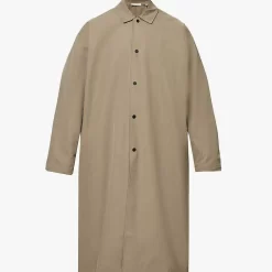 Fear Of God ESSENTIALS Regular Fit Cotton Coat - Wood