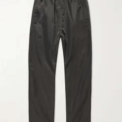 Fear Of God ESSENTIALS Straight-Leg Logo-Appliqued Shell Trousers - Charcoal