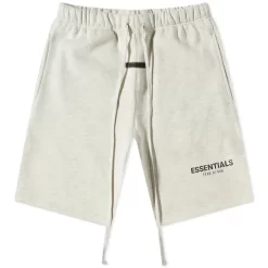 Fear Of God ESSENTIALS Summer Core Sweat Shorts Light Heather Oatmeal - Light Heather Oatmeal