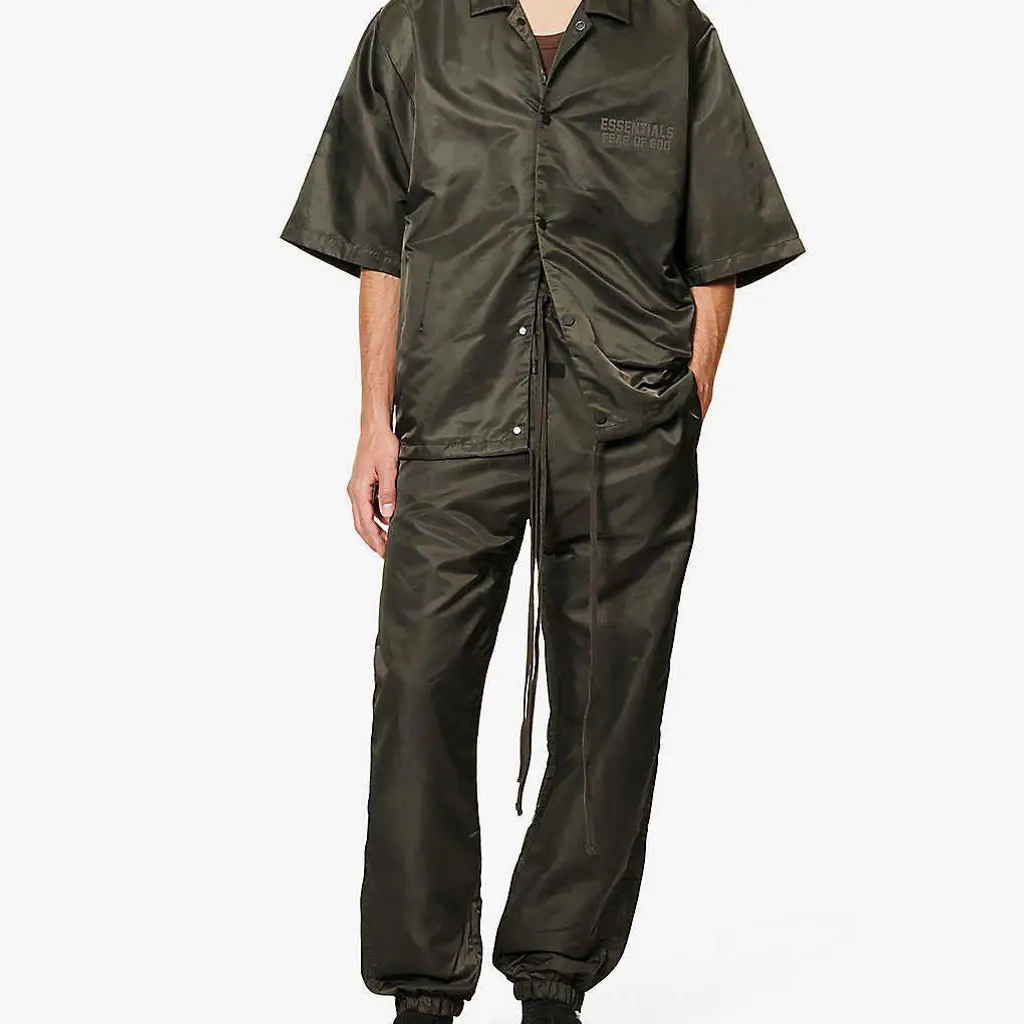 Fear Of God ESSENTIALS Tapered Shell Jogging Bottoms - Off Black - Image 5