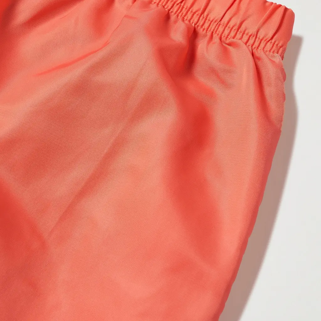 Fear Of God ESSENTIALS Wide-Leg Logo-Flocked Shell Drawstring Shorts - Orange - Image 3