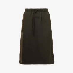 Fear Of God ESSENTIALS Brand Badge Cotton Midi Skirt - Off-Black