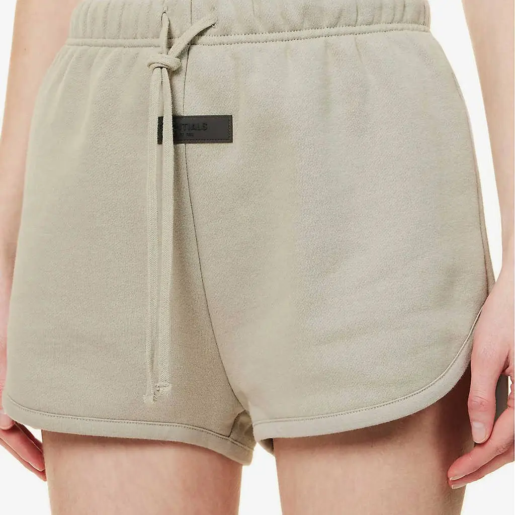 Fear Of God ESSENTIALS Brand Applique Cotton Short - Seal - Image 2