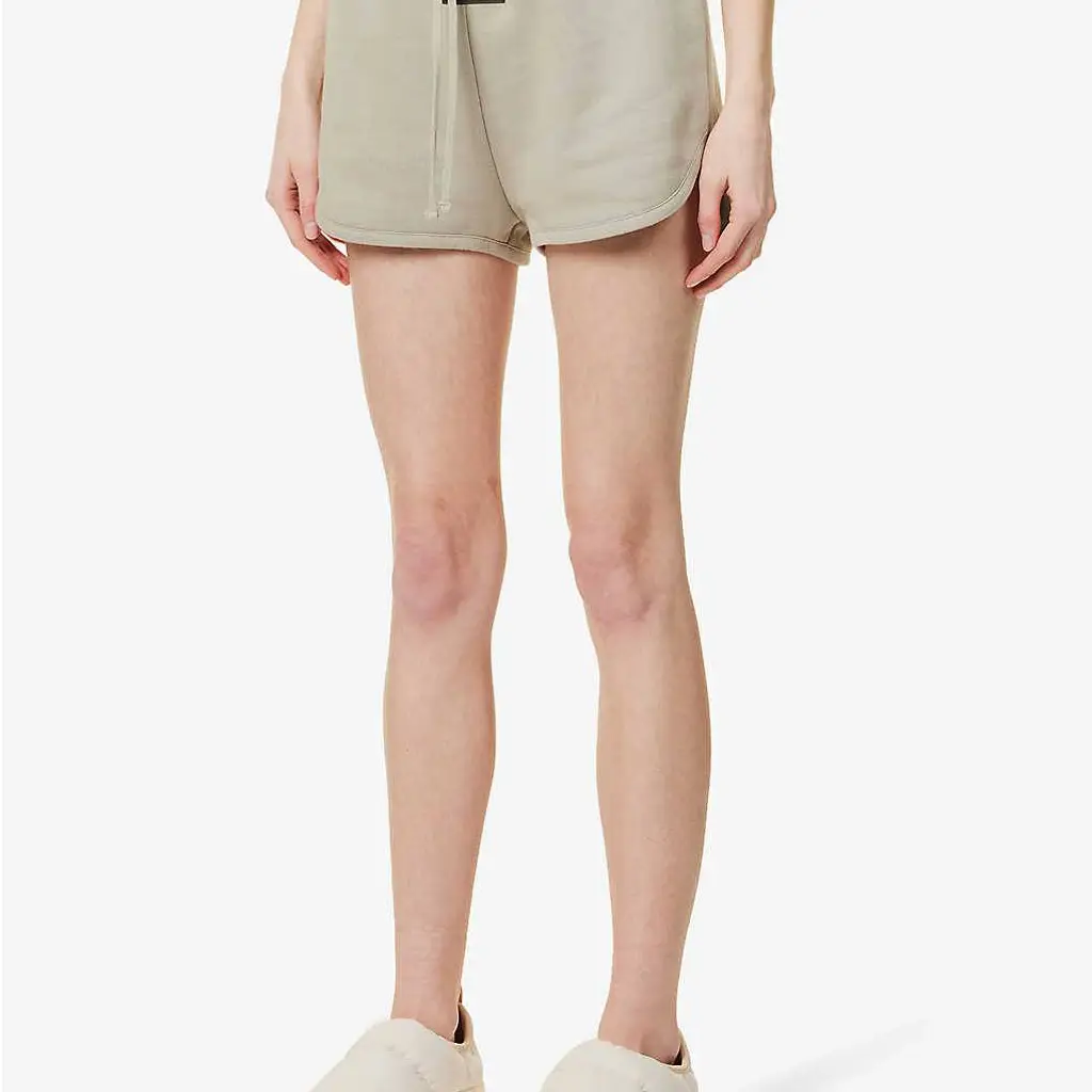 Fear Of God ESSENTIALS Brand Applique Cotton Short - Seal - Image 3