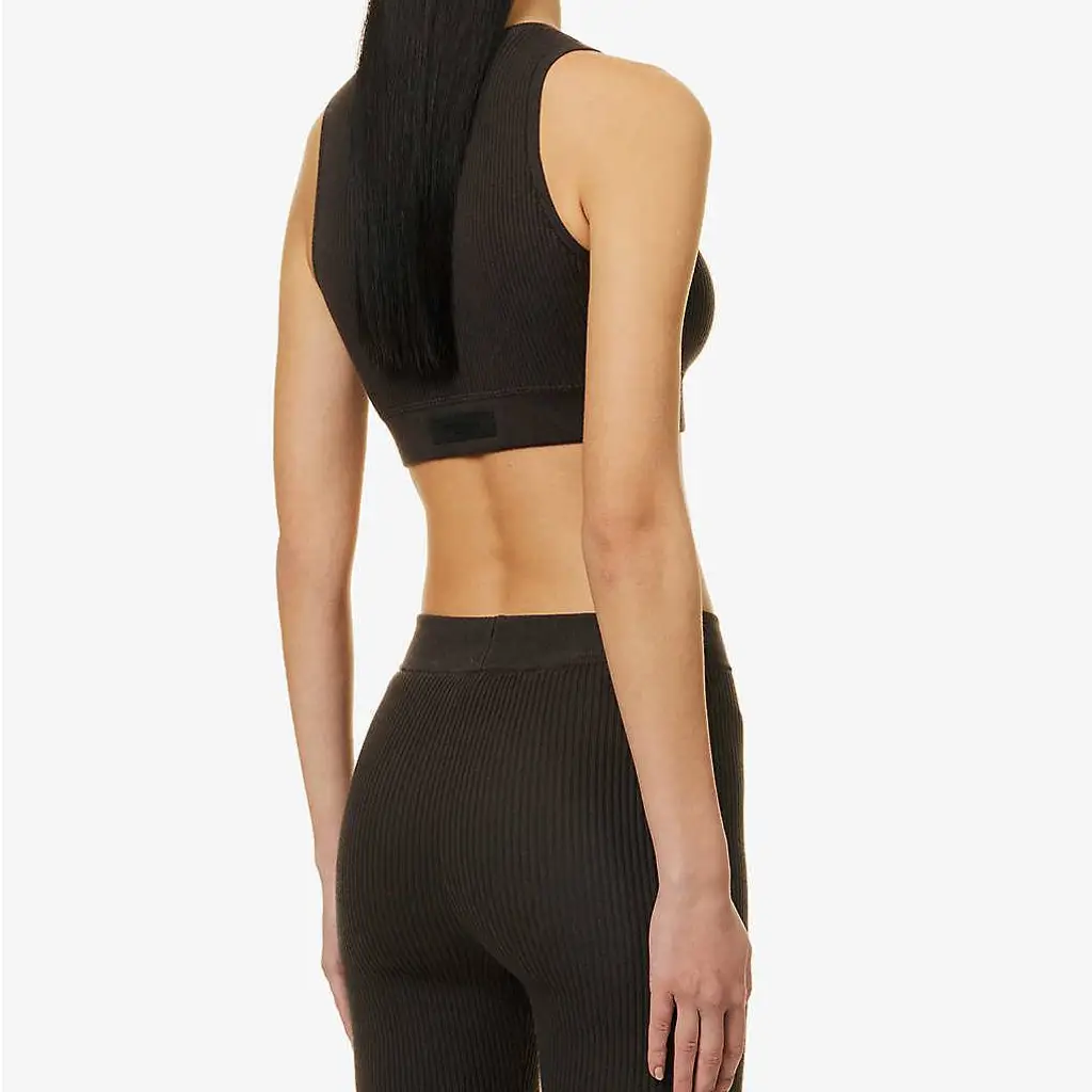 Fear Of God ESSENTIALS Logo-Tab Ribbed Woven Shorts - Off-Black - Image 4