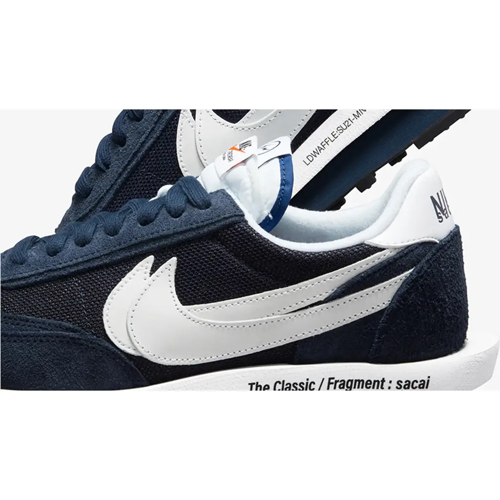 Fragment Design X Sacai X Nike LDWaffle Navy Black - Image 3