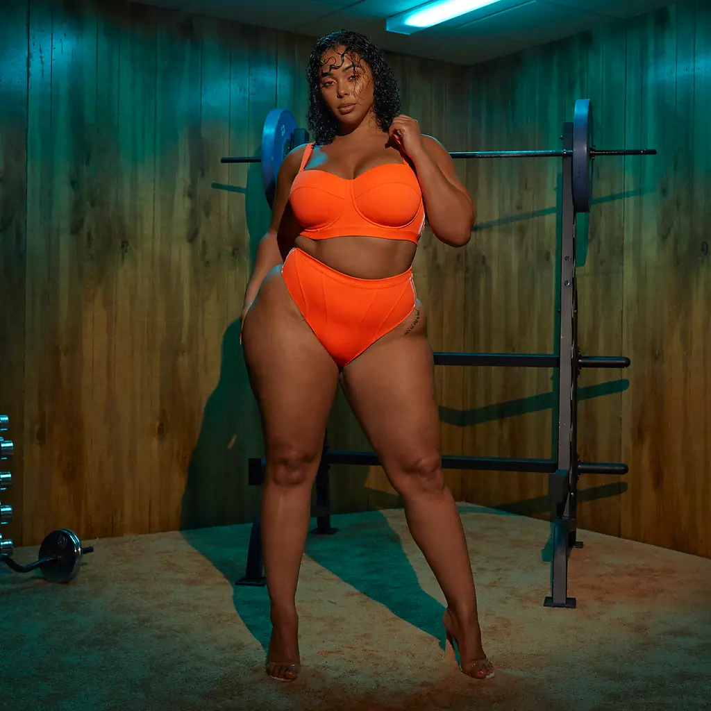 IVY PARK X Adidas Bikini Bottom (Plus Size) - Solar Orange