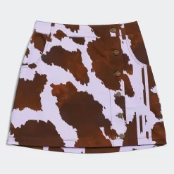 IVY PARK X Adidas Denim Cow-Print Skirt - Aop Cow Purple Glow