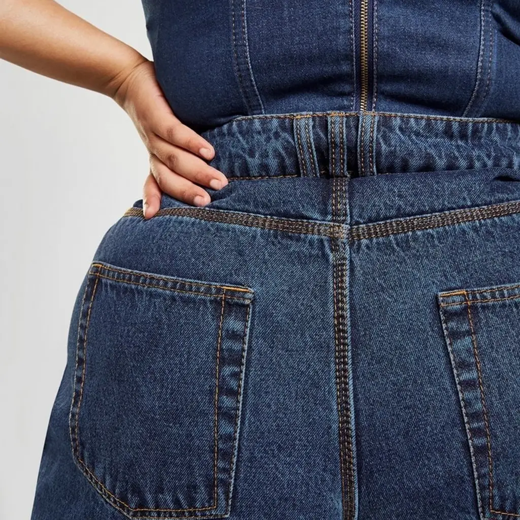 IVY PARK X Adidas Denim Snap Pants (Plus Size) - Indigo - Image 4