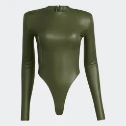 IVY PARK X Adidas Faux Leather Bodysuit - Wild Pine