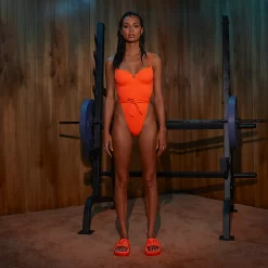 IVY PARK X Adidas Spaghetti Strap One Piece Swimsuit - Solar Orange