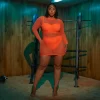IVY PARK X Adidas Swim Cover-Up Dress (Plus Size) - Solar Orange