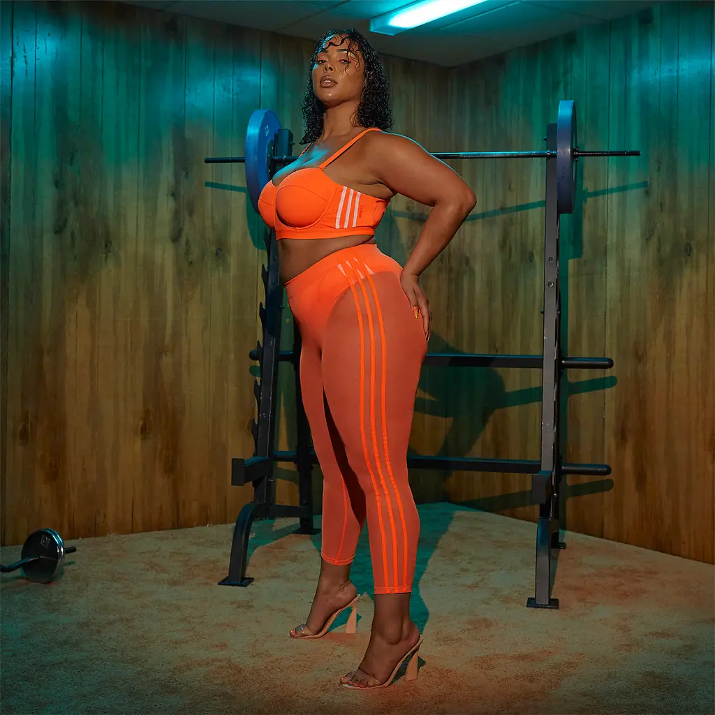 IVY PARK X Adidas Swim Leggings (Plus Size) - Solar Orange - Image 5