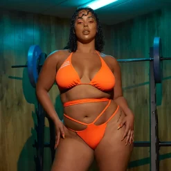 IVY PARK X Adidas Wrap Bikini Top (Plus Size) - Solar Orange