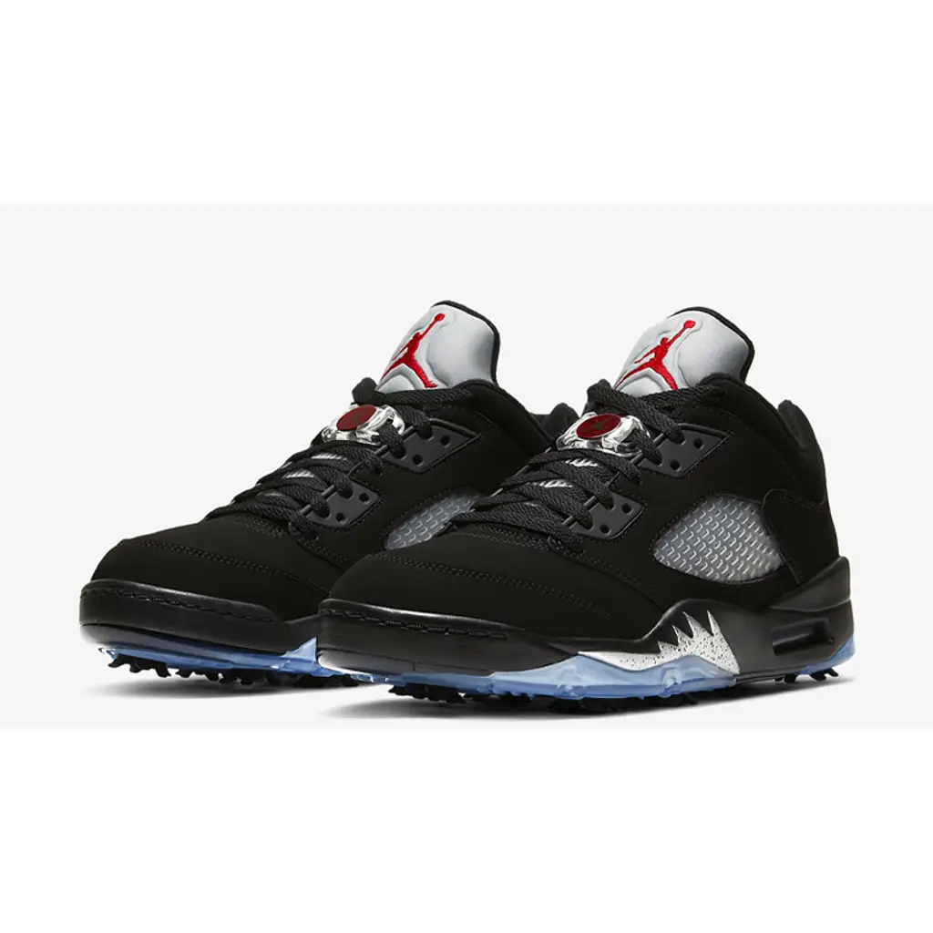 Nike Jordan 5 Golf Black Metallic Silver - Image 2