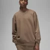 Nike Jordan Brooklyn Fleece Crew-Neck Sweatshirt - Palomino