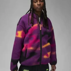 Nike Jordan Air Flight MVP Fleece Jacket - Cherrywood Red