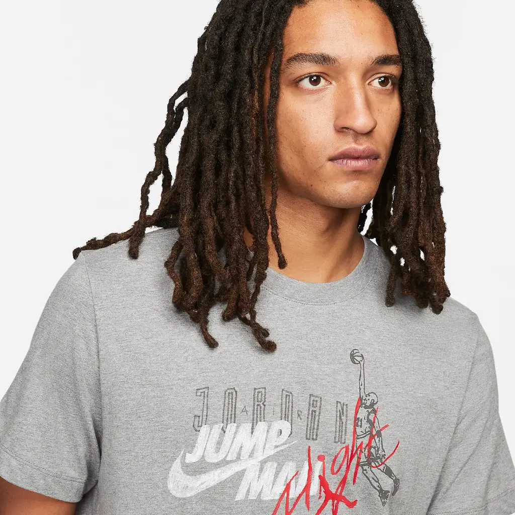 Nike Jordan Graphic Short-Sleeve T-Shirt - Carbon Heather - Image 3