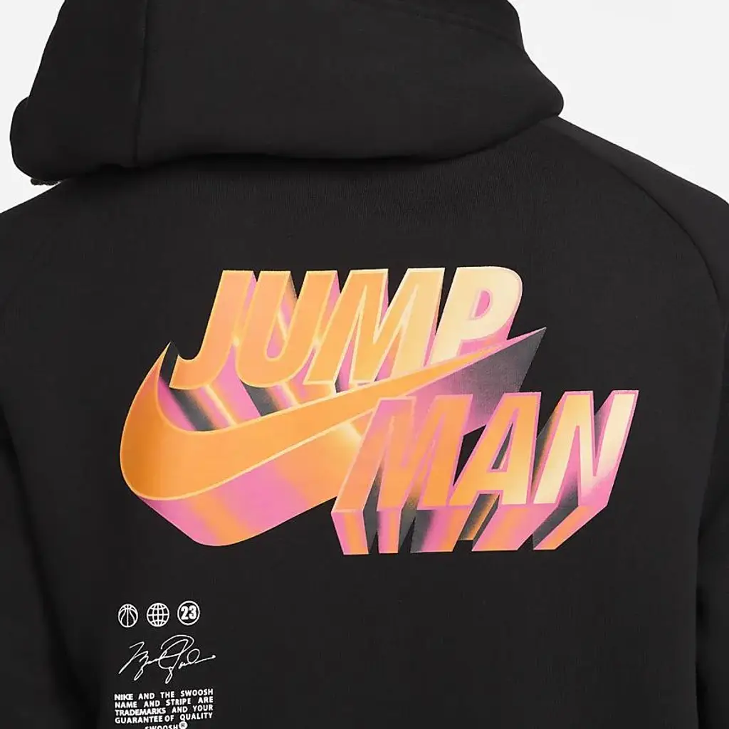 Nike Jordan Jumpman Fleece Pullover Hoodie - Black - Image 5