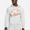 Nike Jordan Jumpman Graphics Fleece Pullover Hoodie - Grey Fog