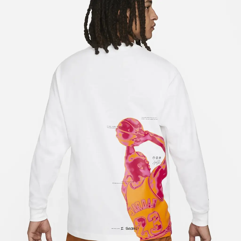 Nike Jordan Jumpman Heat Map Graphic Long-Sleeve T-Shirt - White - Image 2