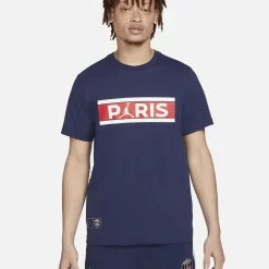 Nike Jordan Paris Saint-Germain Wordmark T-Shirt - Midnight Navy