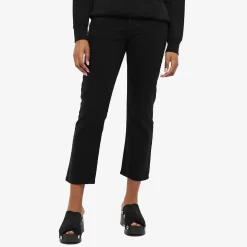 Levis 501 High Rise Straight Crop Jeans - Black Sprout