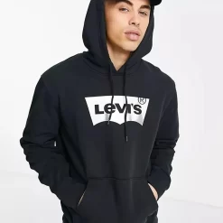 Levis Levi's Batwing Print Hoodie - Black