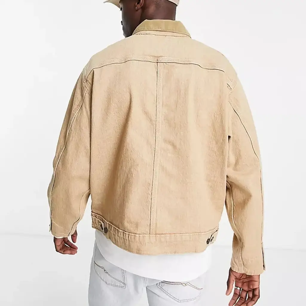 Levis Levi's Sunset Relaxed Fit Cord Collar Denim Trucker - Beige - Image 2