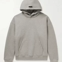 MR Porter X Fear Of God Oversized Cotton-Jersey Hoodie Grey - Grey