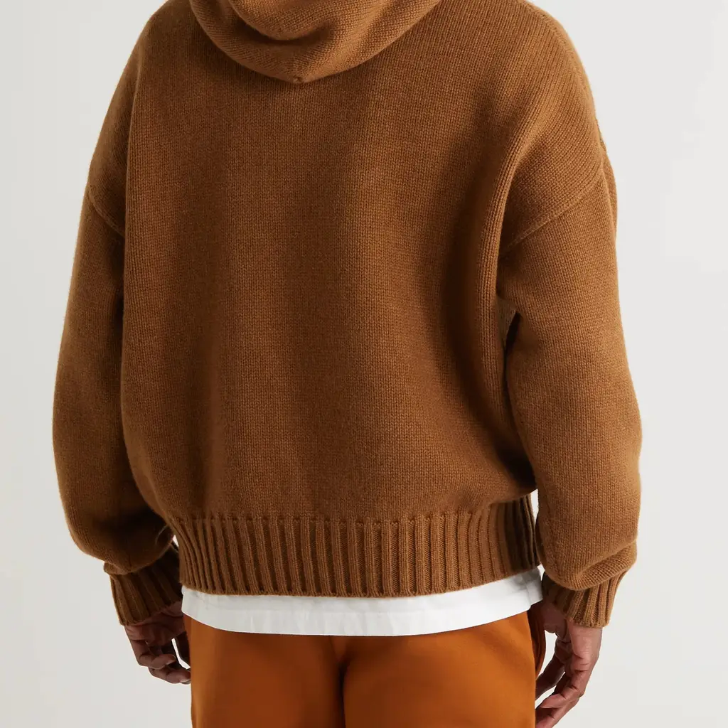 MR Porter X Fear Of God Wool And Cashmere-Blend Hoodie Brown - Brown - Image 2